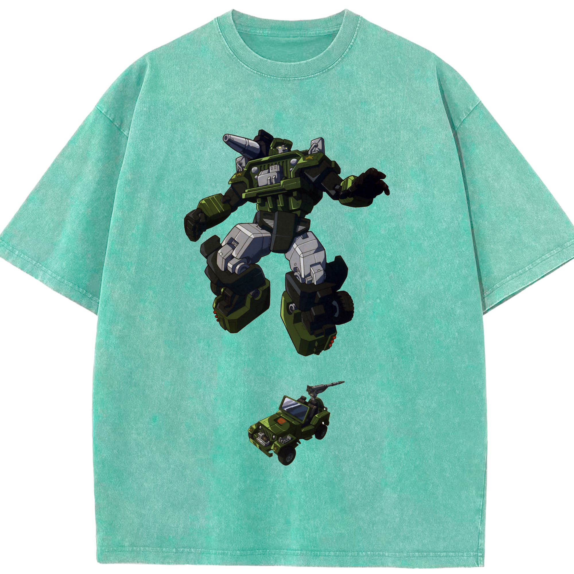（画像用）  綿100% ヴィンテージ風 半袖Tシャツ（フロントプリント）